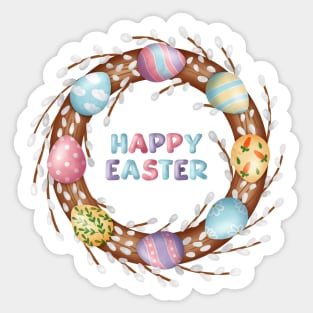 Easter Frame With Greeting Sticker